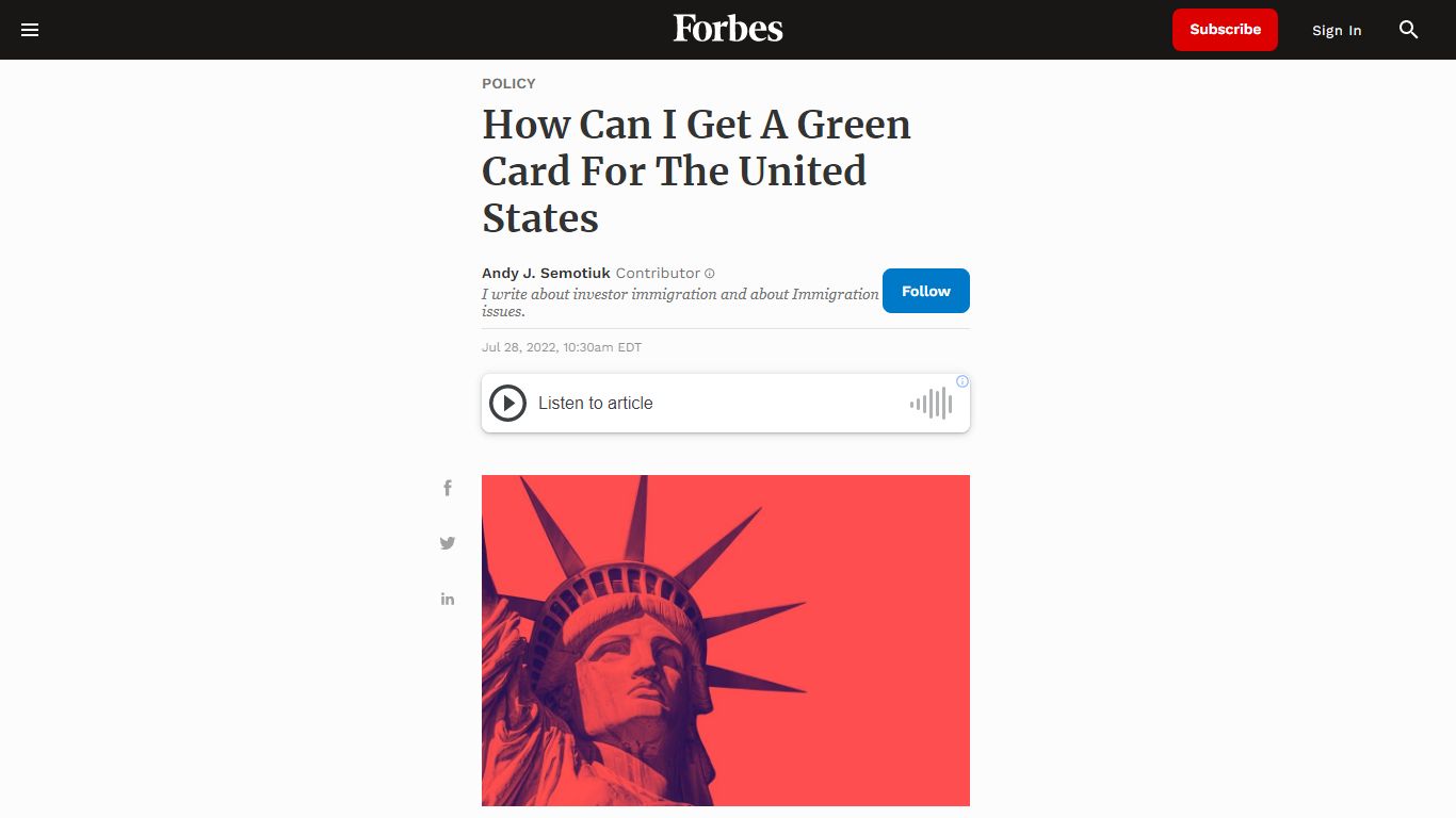 How Can I Get A Green Card For The United States