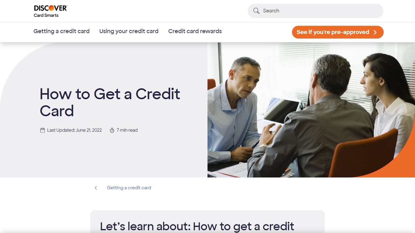 How to Get a Credit Card | Discover